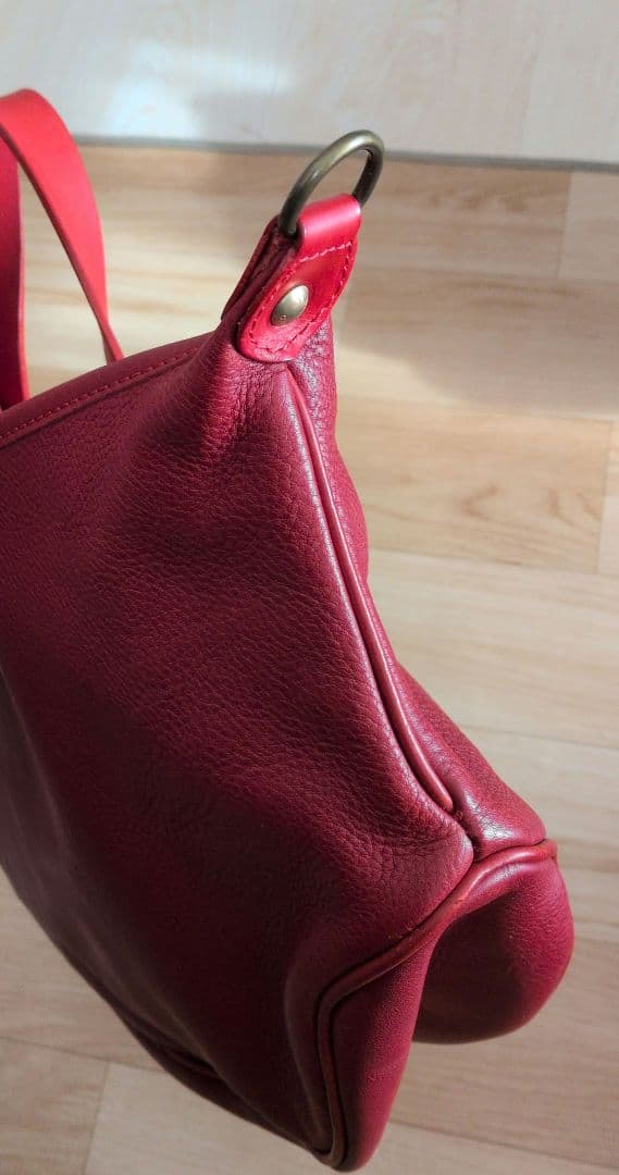 【美品】 CI-VA (チーバ) 舟型2wayバッグ 牛ヌメ革