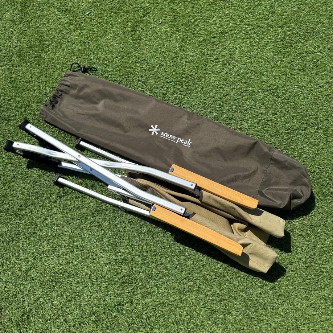 良品　スノーピーク ローチェア30 カーキ　キャンプチェア