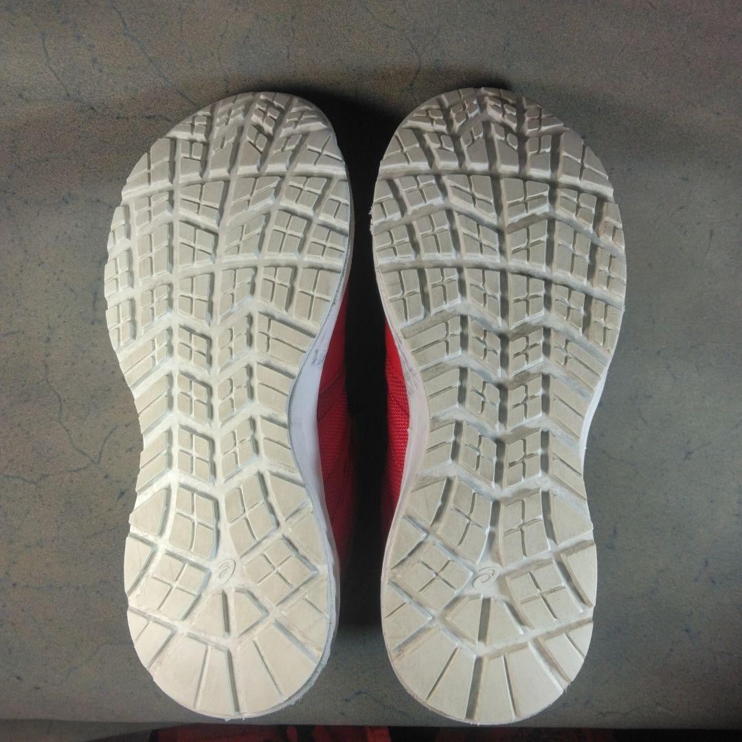 asics ベルクロ式安全靴 レッド　CP205　25cm/2E