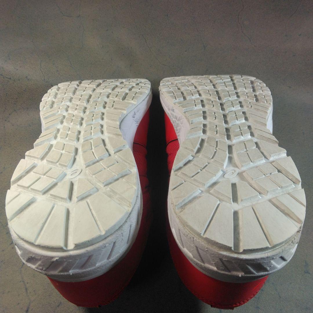 asics ベルクロ式安全靴 レッド　CP205　25cm/2E