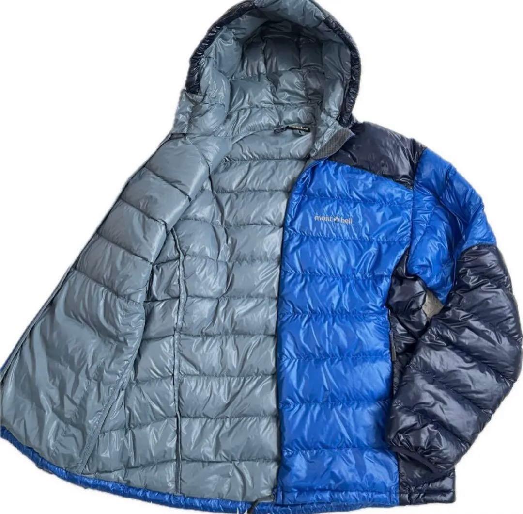mont-bellモンベル ライトアルパイン ダウンパーカー ブルー メンズXL