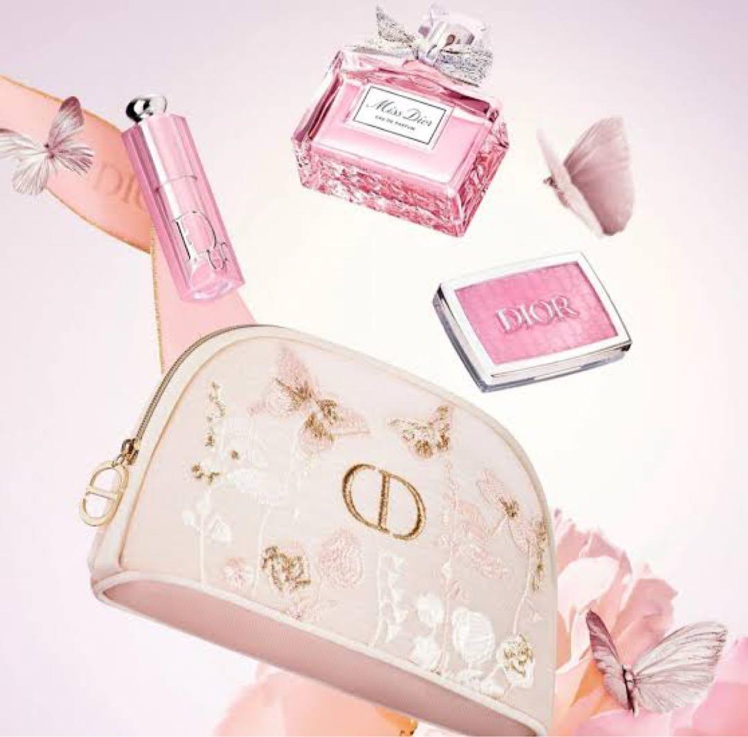 Diorマザーズデイ ディオールオリジナルポーチ 刺繍ポーチ ノベルティ