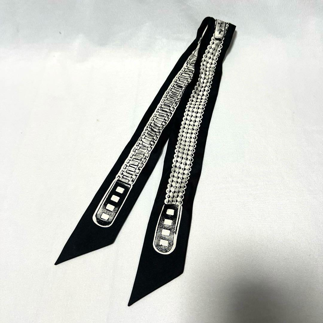 HERMES エルメス　ツイリー スカーフ　トレゾール ドゥ メドール　ブラック