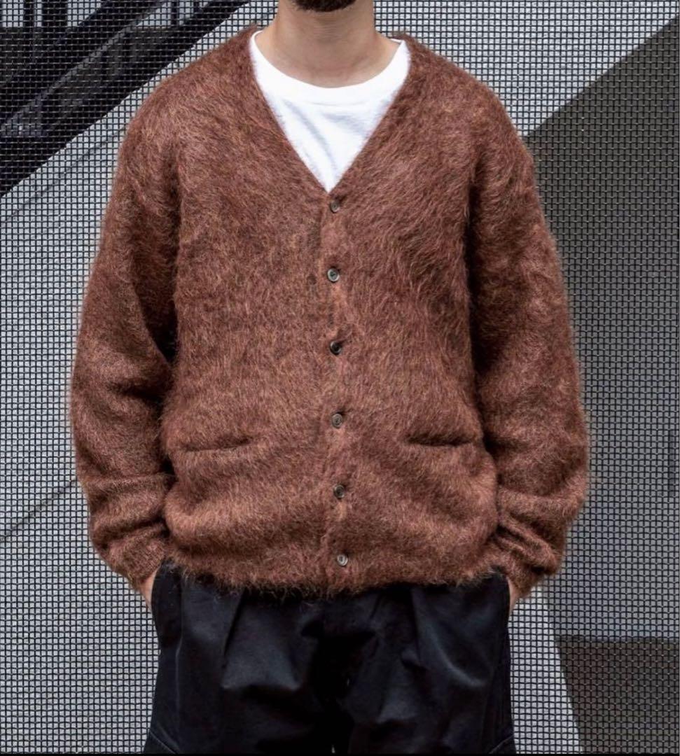 ほぼ新品 a.r.p. モヘアカーディガン マホガニーブラウン - メルカリ