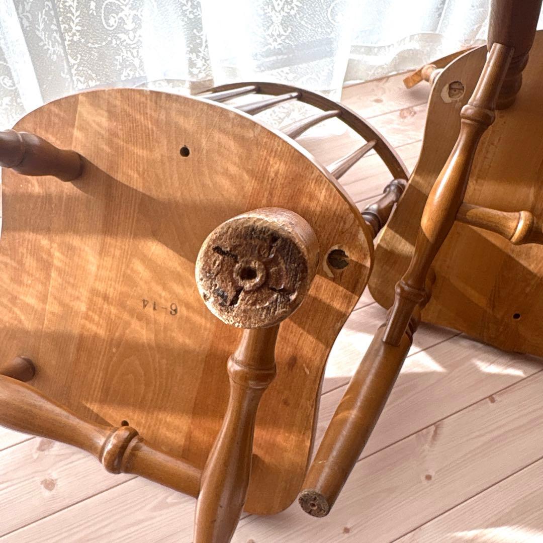 HAZK様4脚おまとめIKEDA 池田木工 チェア③④木製 古家具 ヴィンテージ