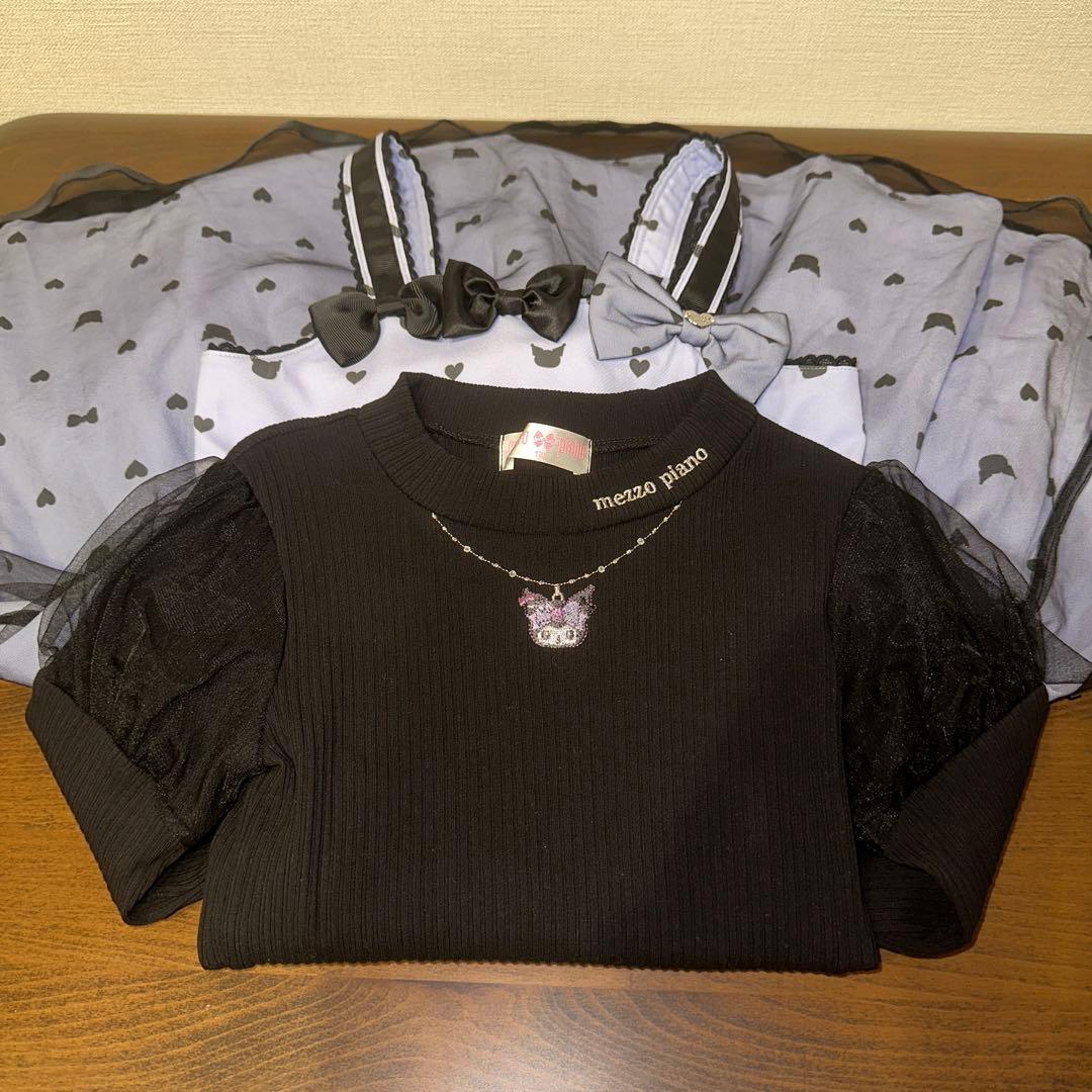m*n様 美品　メゾピアノ　クロミ　テレコTシャツ＆ワンピース　セット　120c