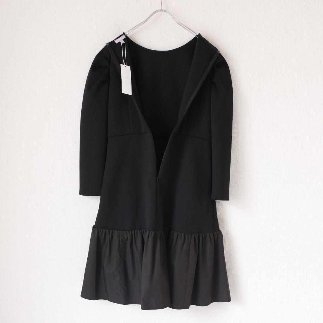 【新品タグ付き】TOCCA DOUBLE KNIT DRESS Lサイズ 黒色