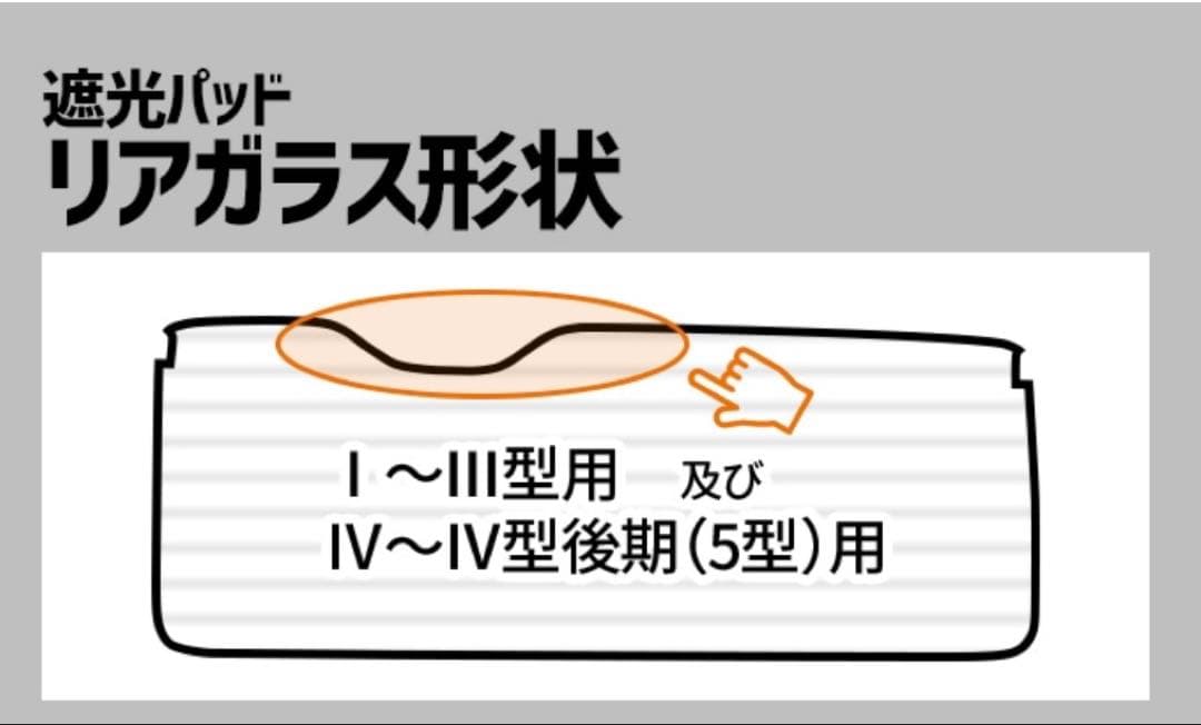 ユーアイビークルハイエース 200系 遮光パッド リア5面