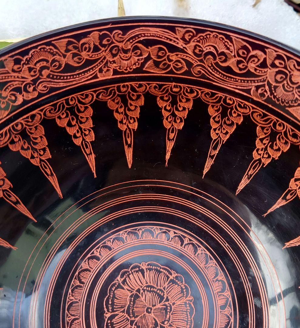 美術漆器 鳥獣蒟醤 きんま アンティーク 細密 漆塗り タイ・ミャンマー