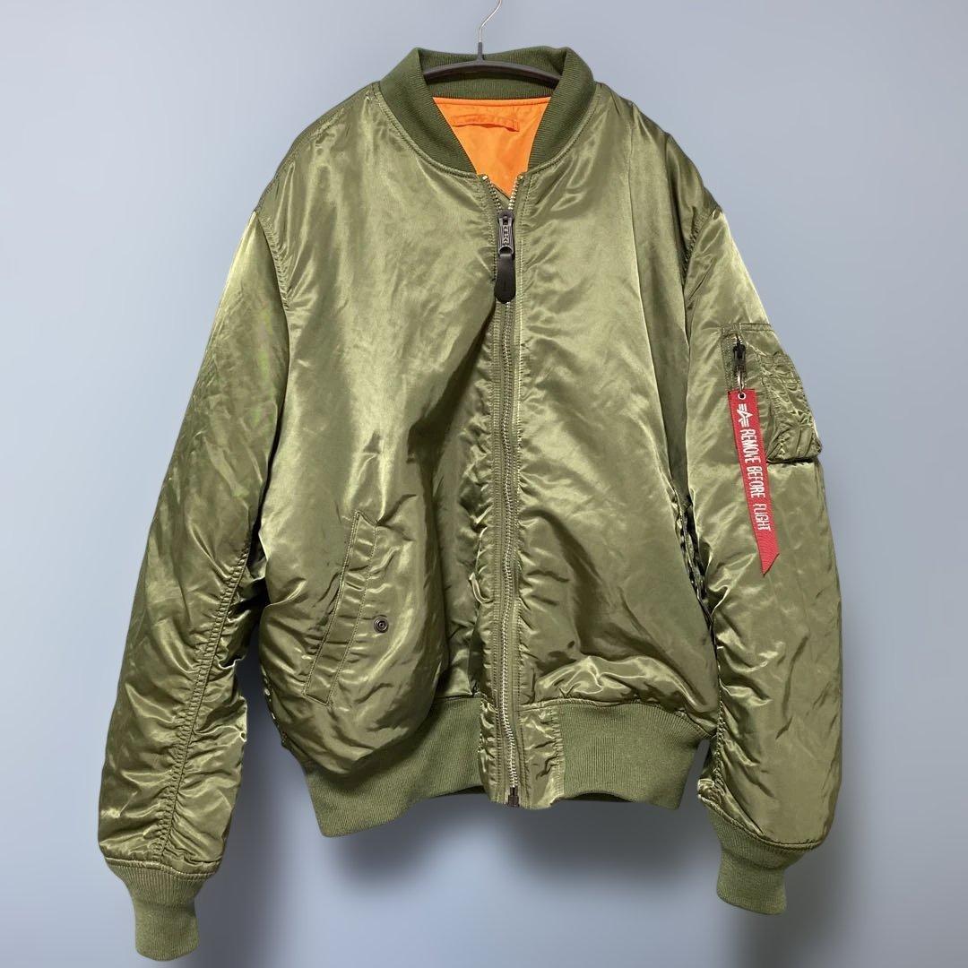 ALPHA MA-1 サイズ3L オリーブ フライトジャケット リバーシブル