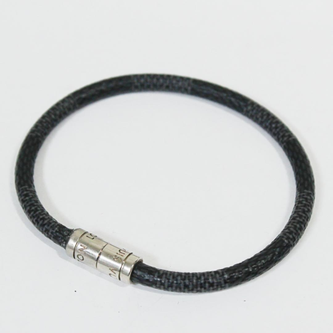 美品 ルイヴィトン ブレスレット ダミエ グラフィット ブラスレ キープイット