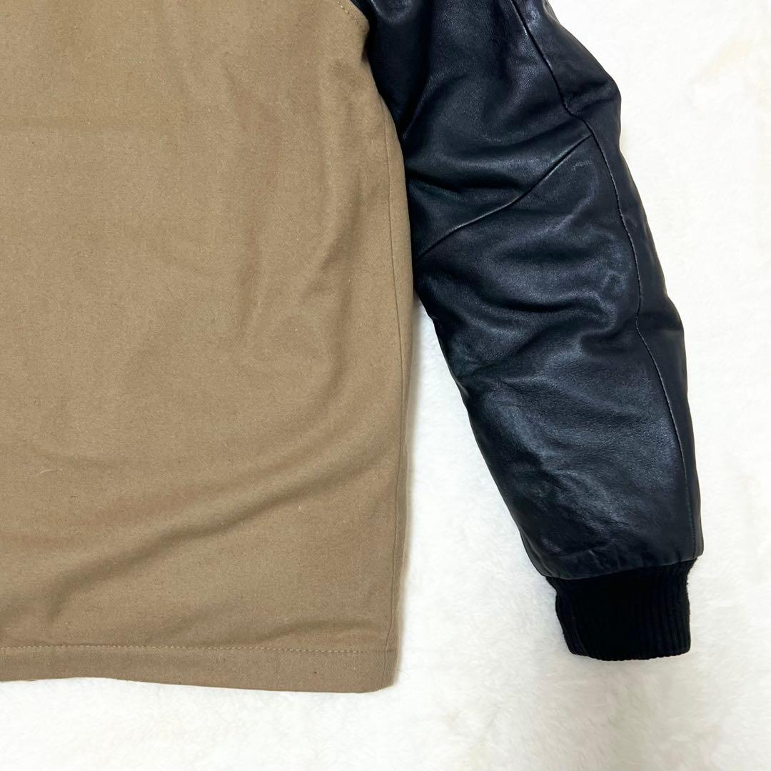 ナイキ✨️デストロイヤージャケット　切り替え　袖レザー　スタジャン　内側ダウン　Ｍ