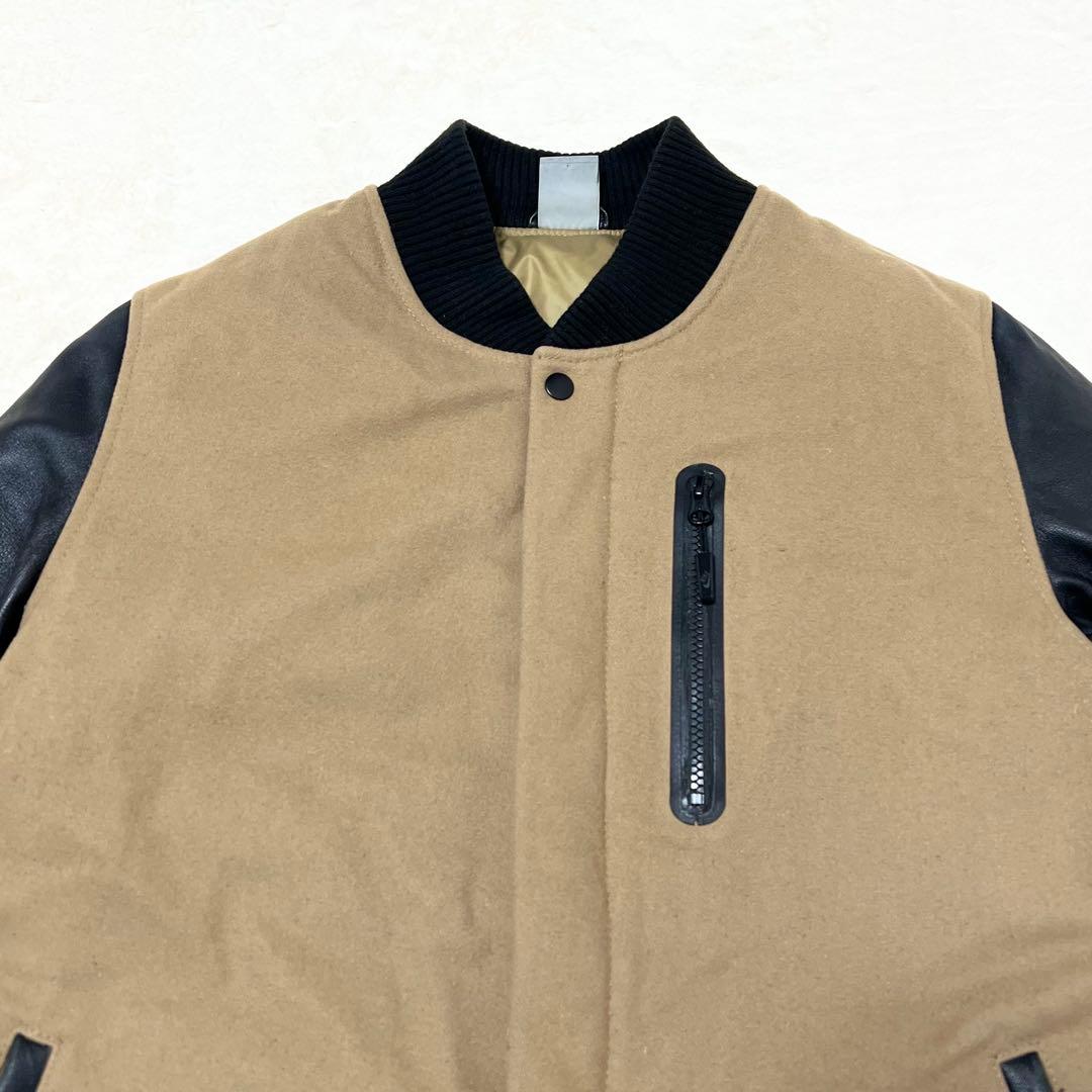 ナイキ✨️デストロイヤージャケット　切り替え　袖レザー　スタジャン　内側ダウン　Ｍ