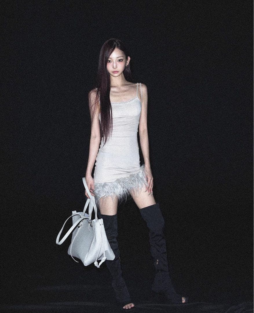 ワンピース Theredthread S layered fluff dress mini