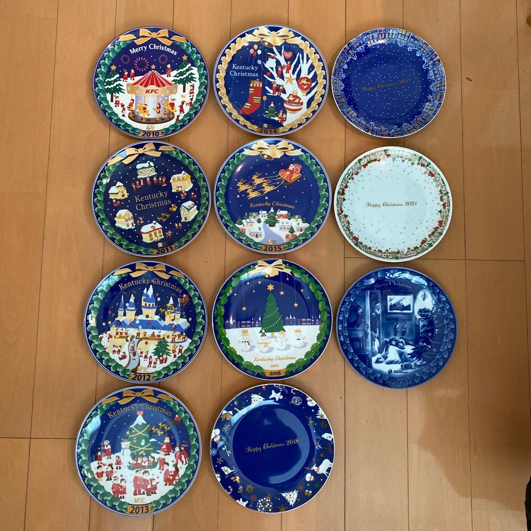 KFC ケンタッキーフライドチキン クリスマスプレート 11枚セット