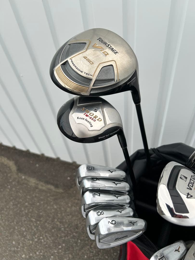 TOURSTAGE キャディバッグ 黒/赤 フード付き