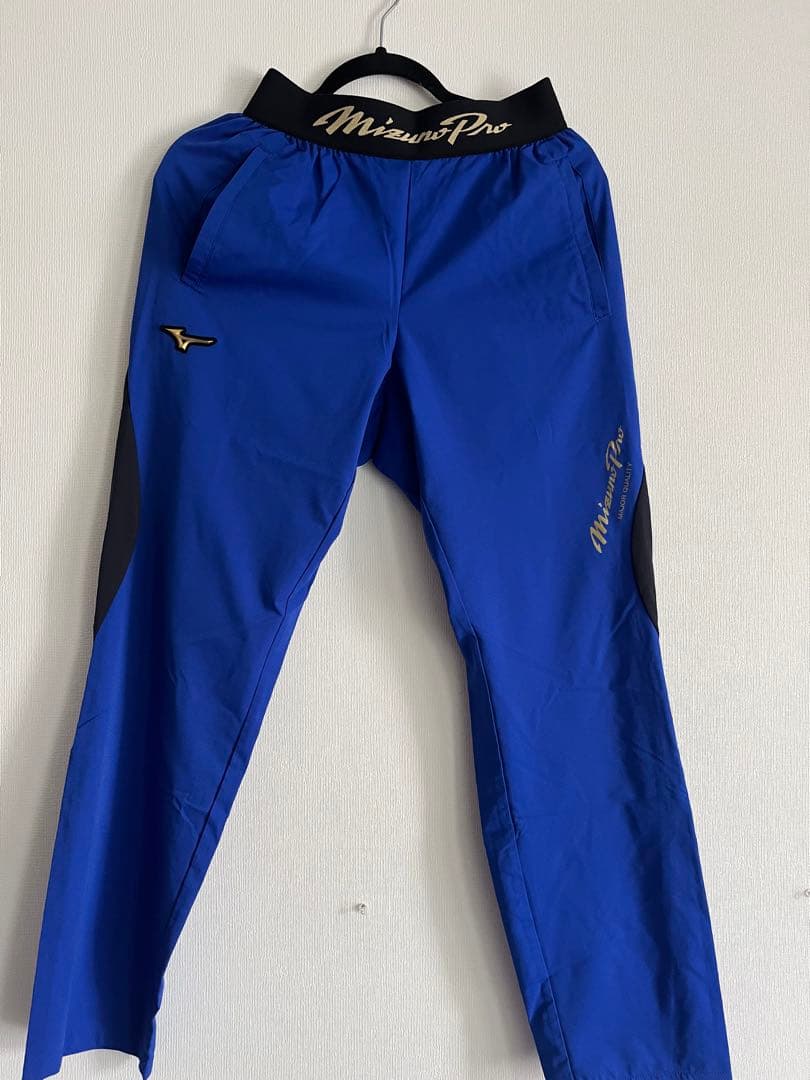 野球 ミズノプロ ストレッチジャージ セットアップ 上下 ブルー　スウェット