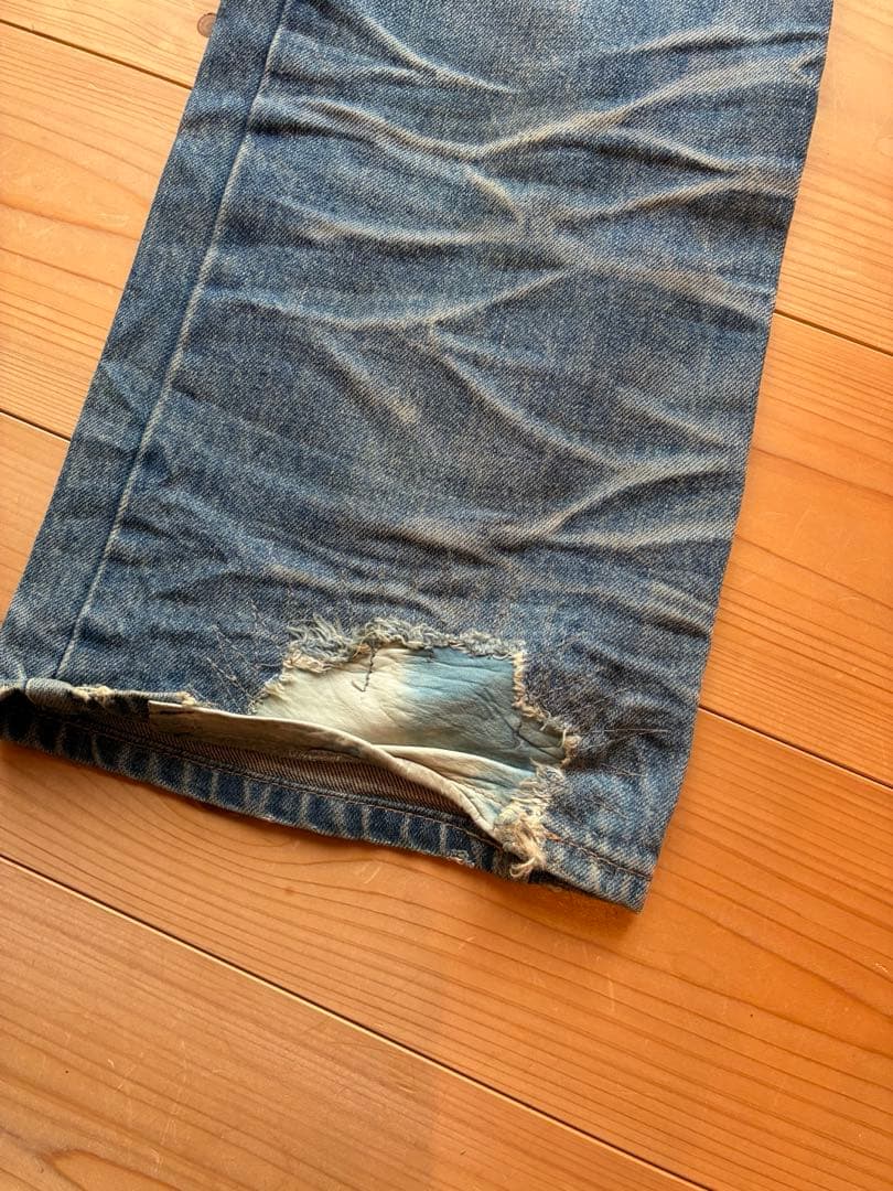 バックラッシュダメージデニム　フレア　日本製