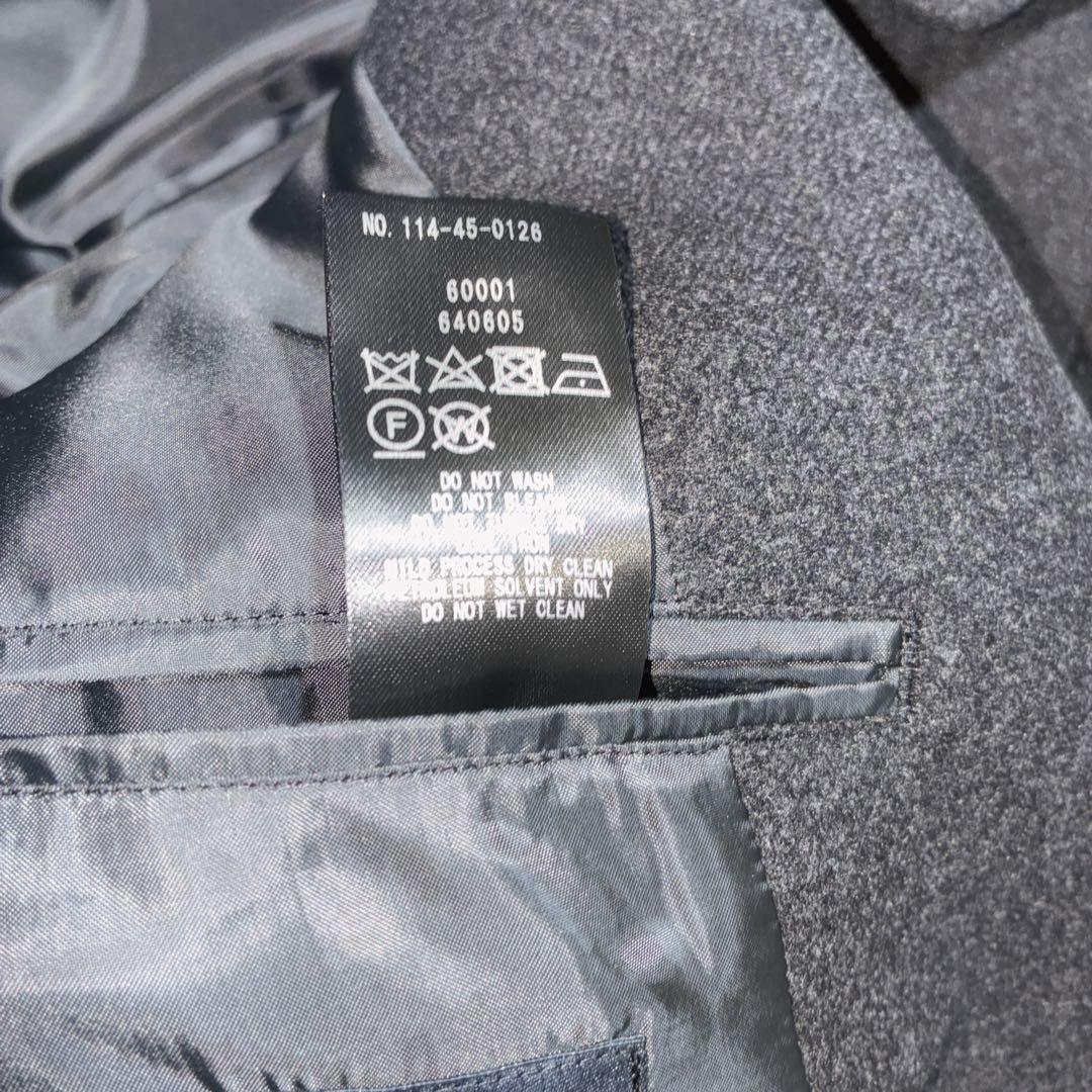 未使用級/L シップス　チェスターコート　super160 メリノウール　紺