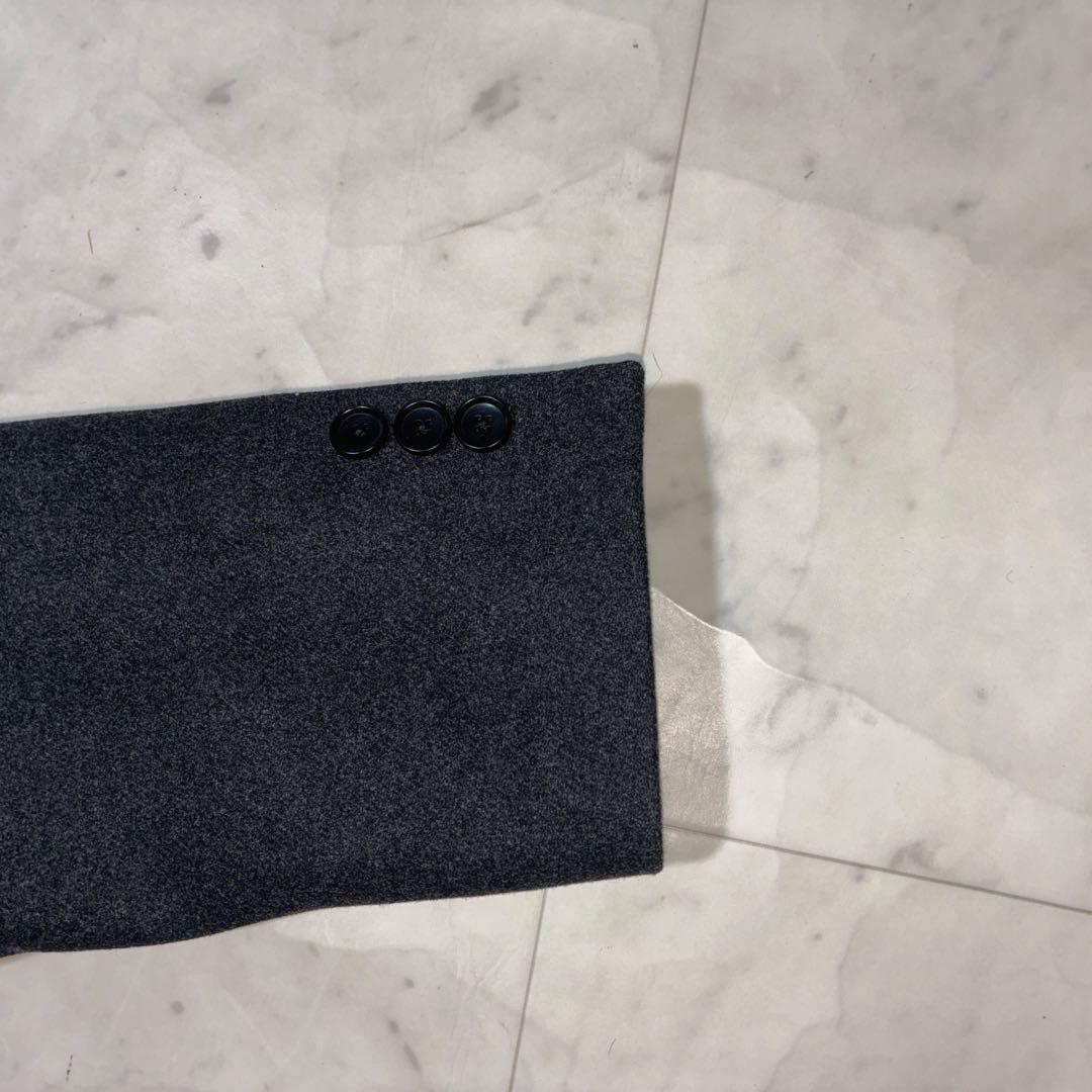 未使用級/L シップス　チェスターコート　super160 メリノウール　紺