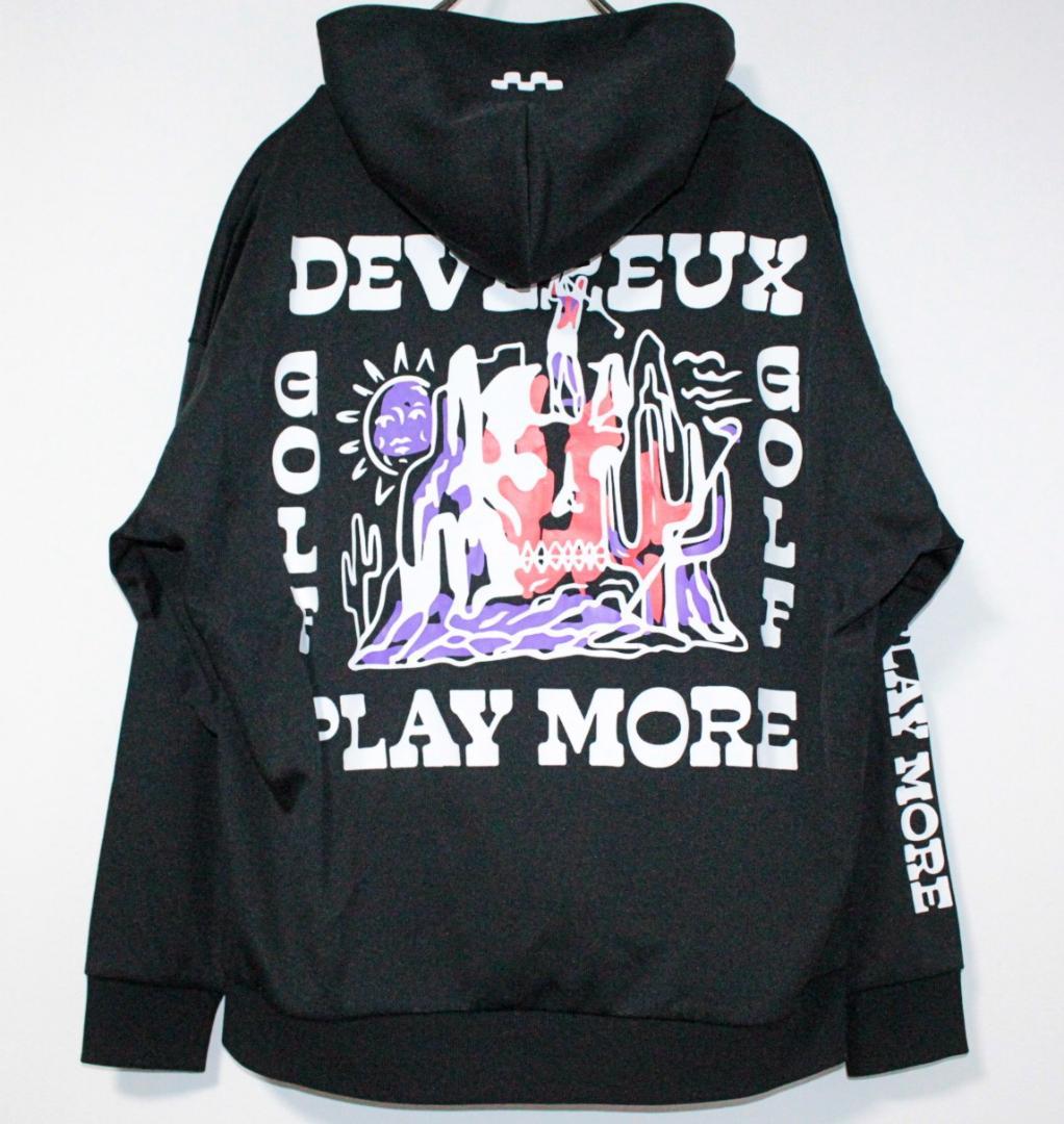 未使用 デヴァロー 立体フード グラフィック ジャージパーカー・フーディー M