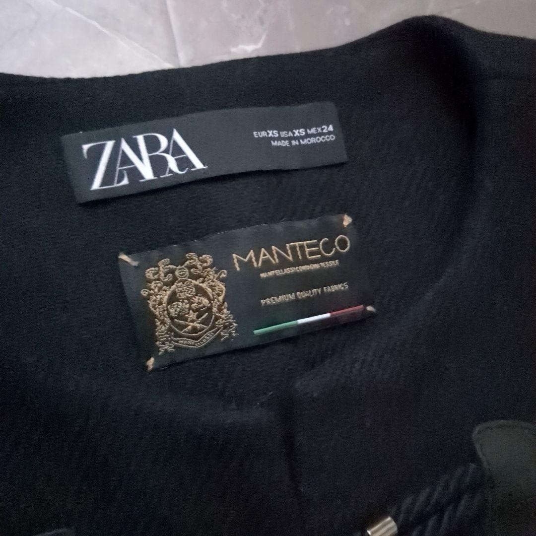 ZARA ケープコート マント ポンチョ MANTECO 黒