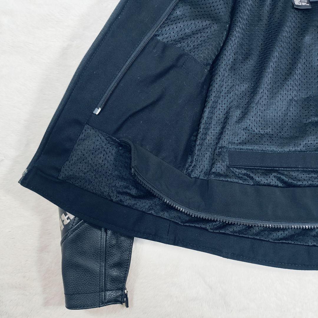 良品】BERIK ベリック レーシングジャケット レザー 刺繍 M ブラック