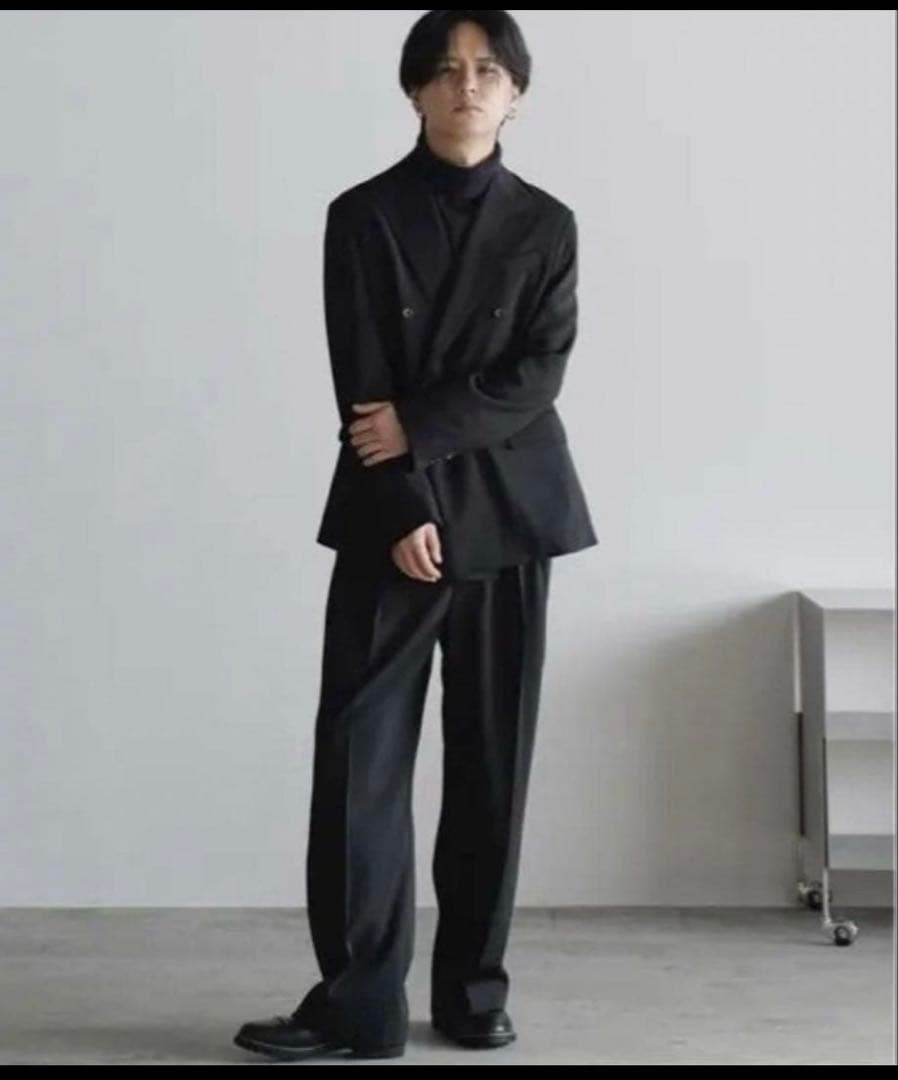 【WYM LIDNM】HIGH TWIST PE DOUBLE SUITブラック