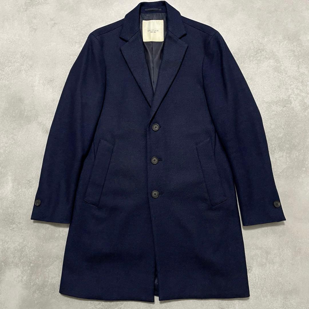 極美品✨️EDIFICE エディフィス チェスターコート 薄手 ウール