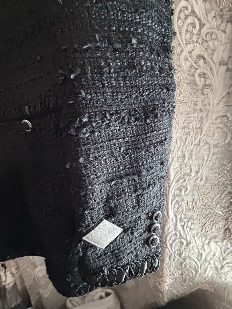 ケミストリー川畑着 11万】MIXED TWEED NO COLLAR JKT