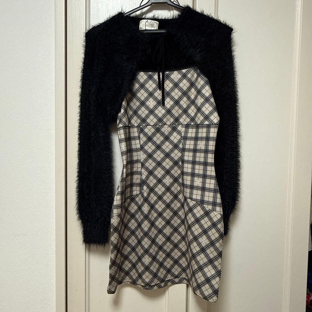 ミシェルマカロン ミシェマカ オリジナルチェック柄アンサンブルミニ