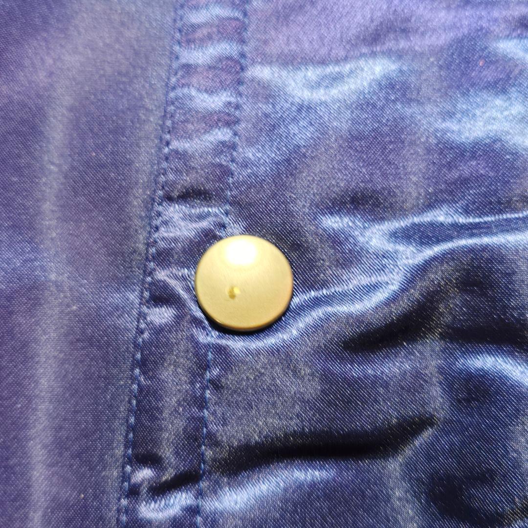 【美品】MIZUNO 野球部 グランドコート グラコン ジャンパー 青系 光沢