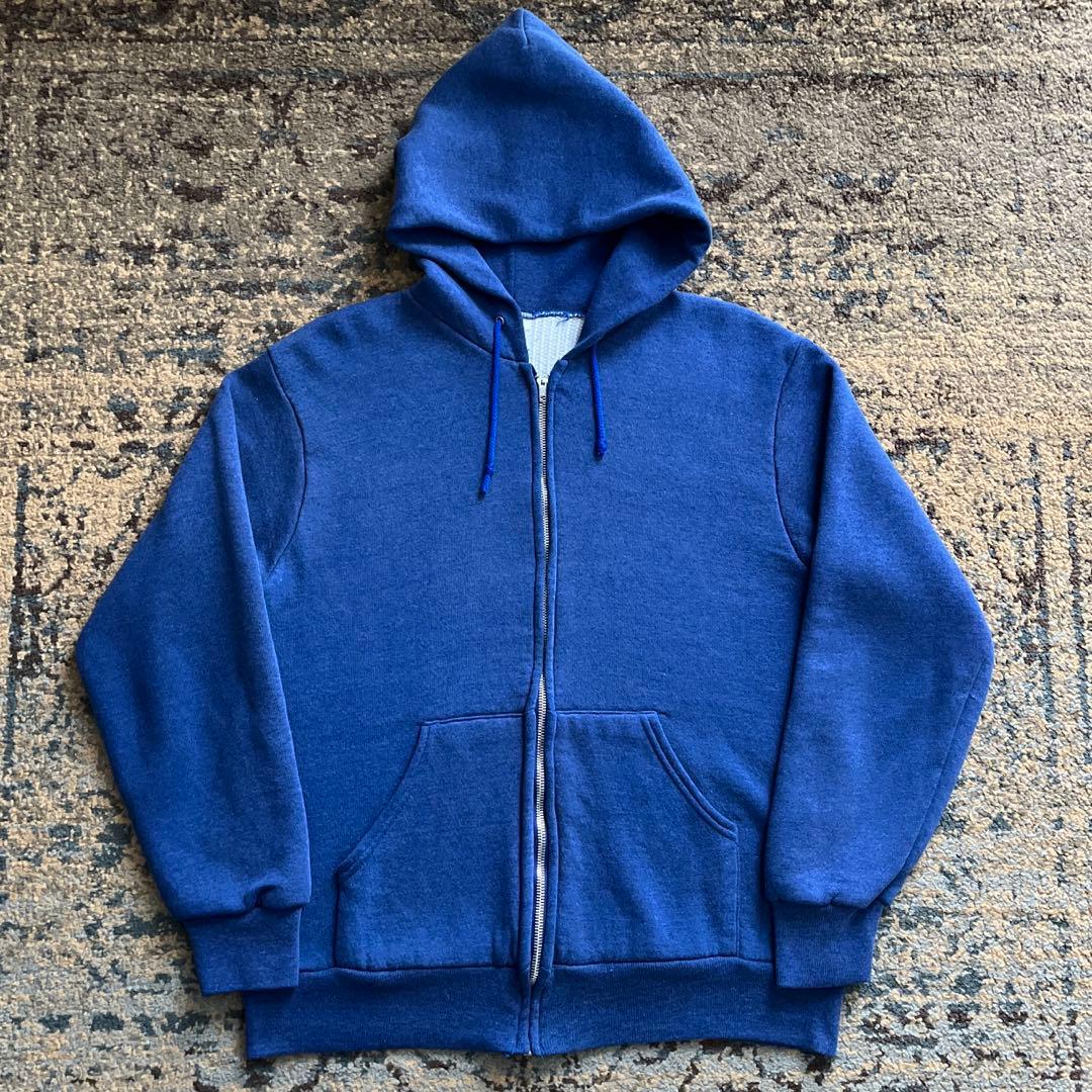 80s BW ダブルフェイス ジップ パーカー 裏サーマル 60s 70s - メルカリ