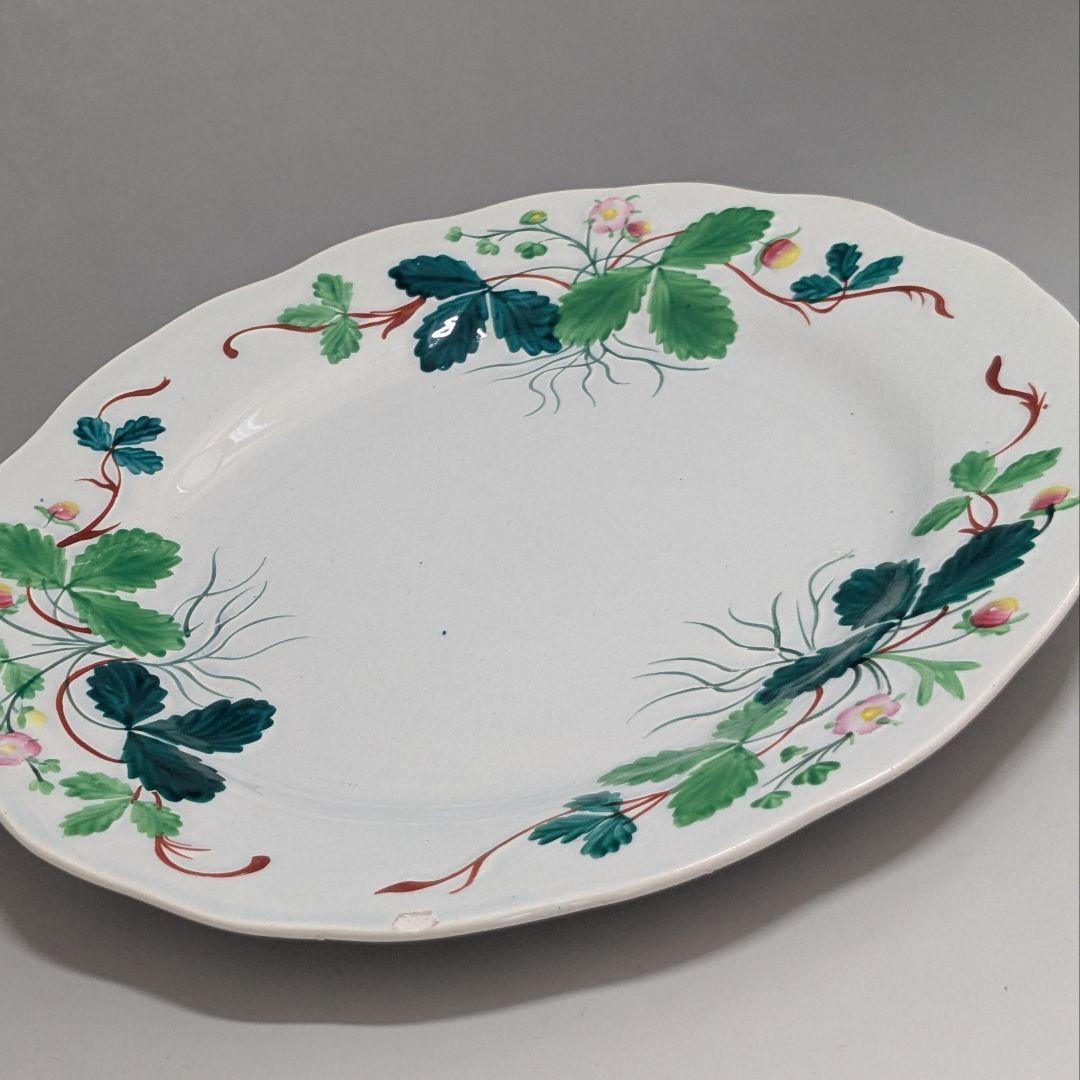 クレイユモントロー バルボティーヌのいちご皿 FRAISE 花リム プレート