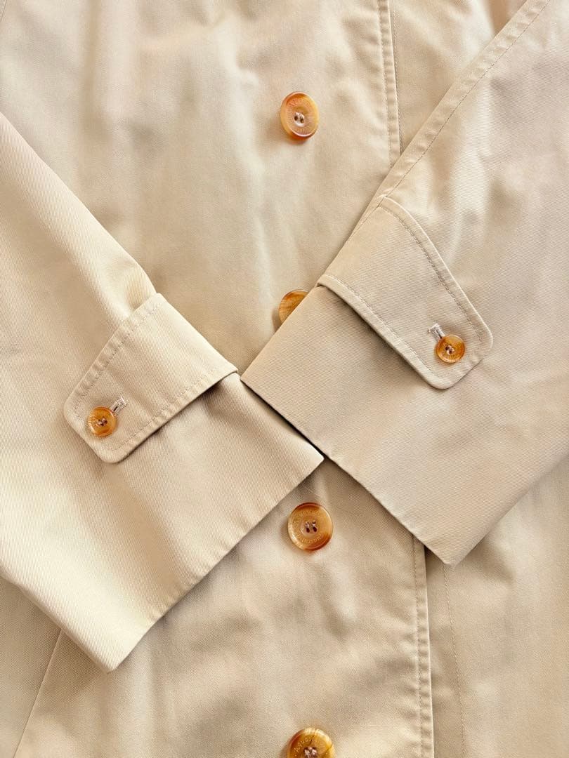 Aquascutum ベージュ ステンカラーコートメンズ　裏地付き　M