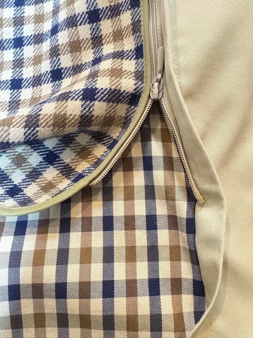 Aquascutum ベージュ ステンカラーコートメンズ　裏地付き　M