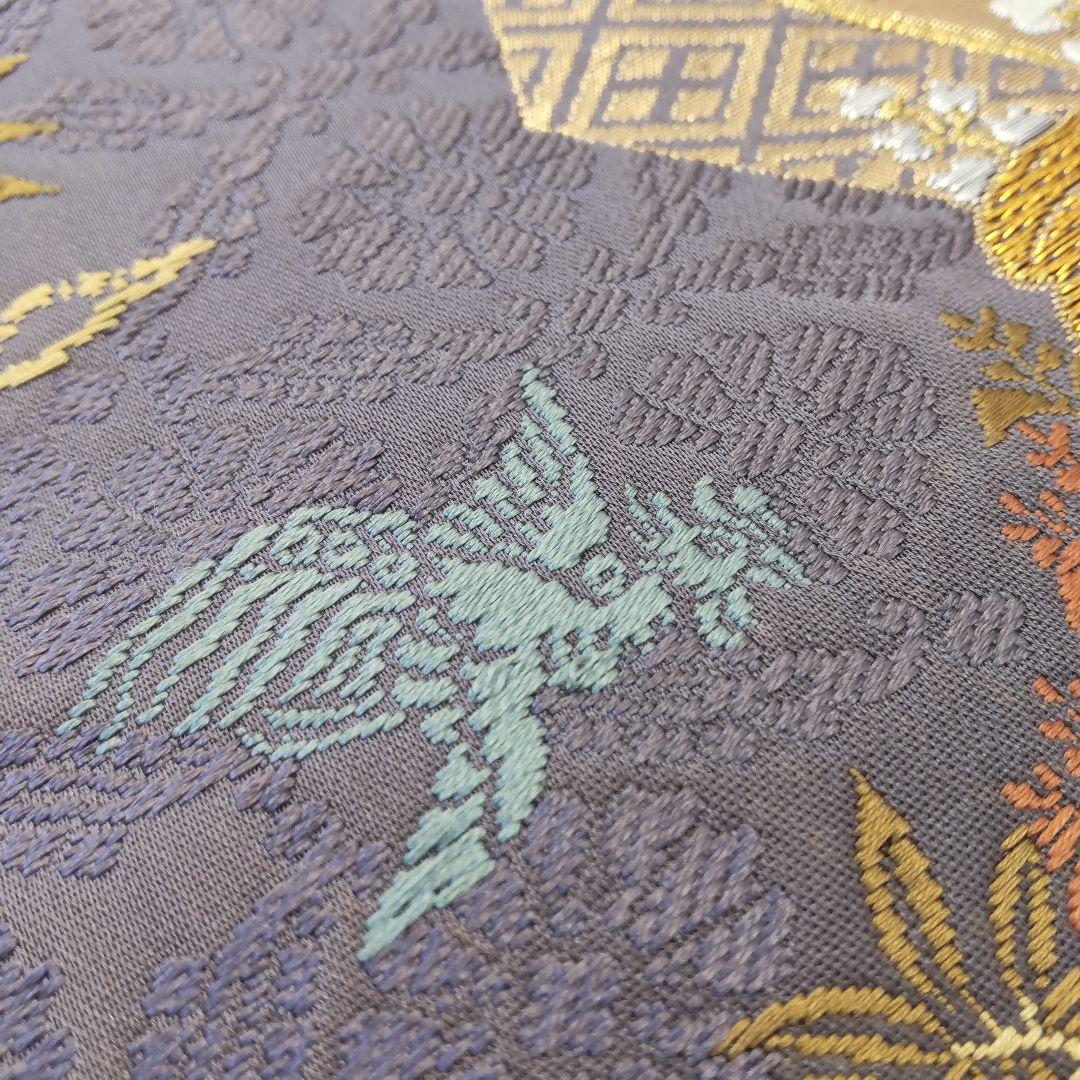 袋帯】灰紫の気品＊有職文様がずらり並ぶ“雅の世界｜裂