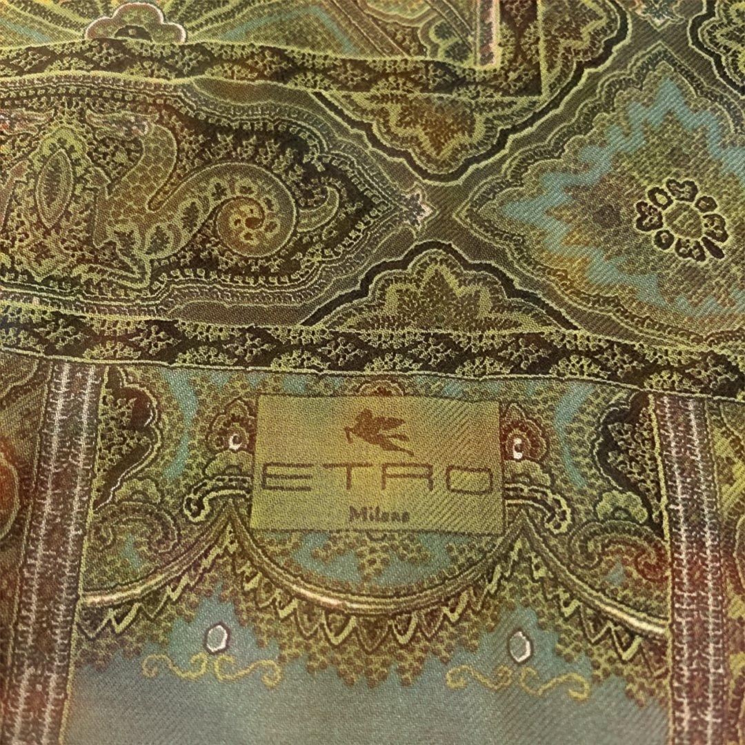 ETRO ペイズリー柄 大判ストール 正方形