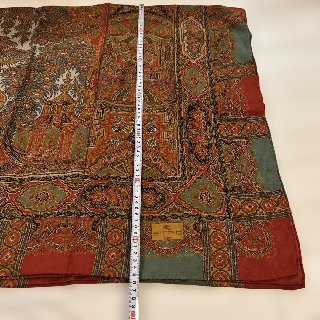 ETRO ペイズリー柄 大判ストール 正方形