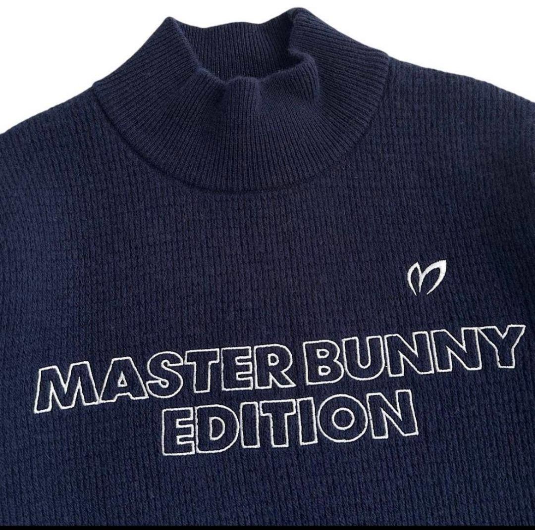 マスターバニー ゴルフウェア ウールカシミヤニット 紺 1