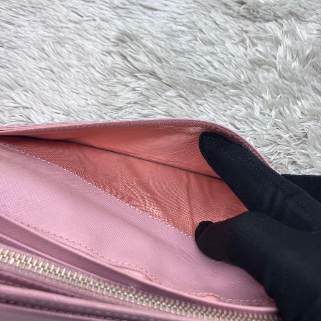 美品✨PRADA サフィアーノ リボン フラップ　長財布