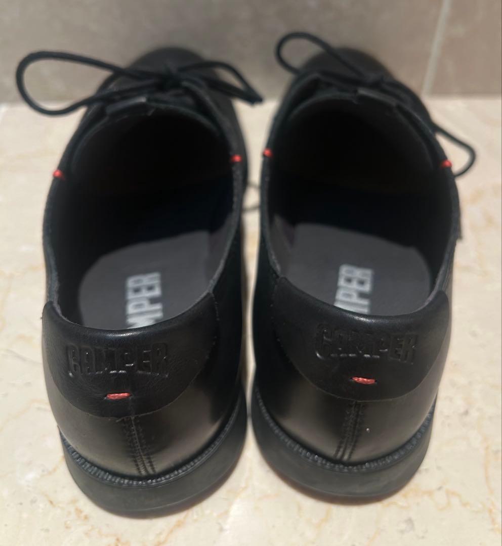 カンペール　ブラック　レザー レースアップシューズ　39ローファービジネス