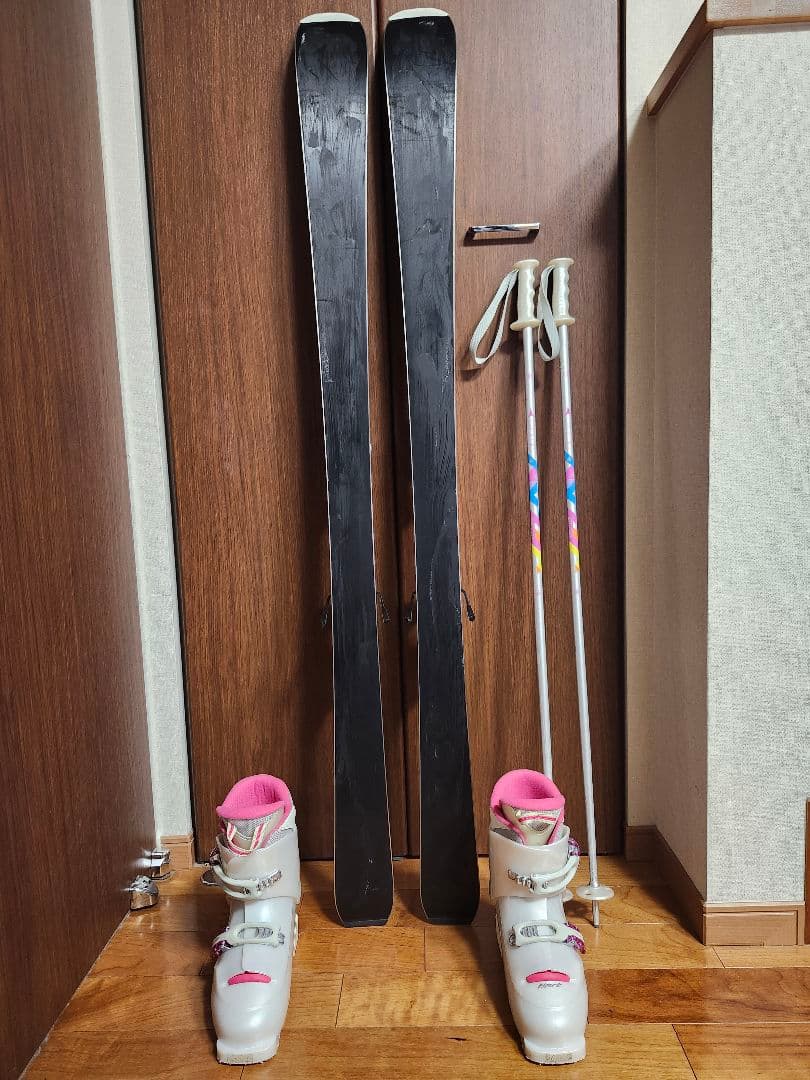ハート ジュニア用スキー4点セット□140/23-23.5□スキーセッ