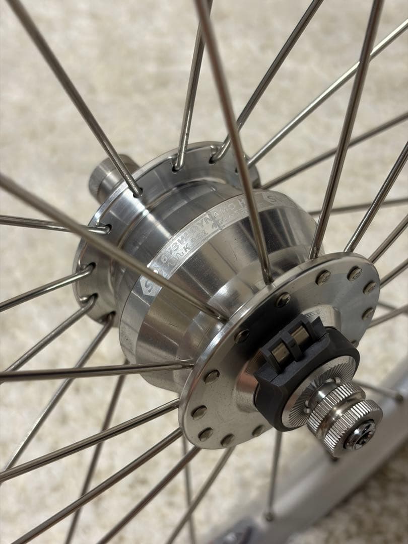 Brompton ブロンプトン 純正ハブダイナモセット シルバー