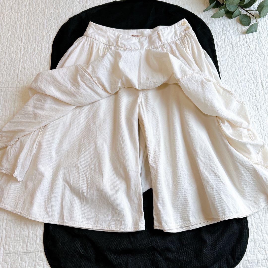 KAPITALキャピタル ガウチョ オーロラエプロンパンツ 生成り 二重 S