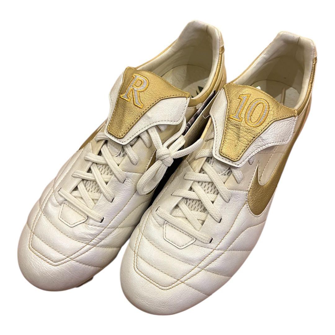 Nike R10 サッカーシューズ ホワイト/ゴールド ロナウジーニョ 28㎝