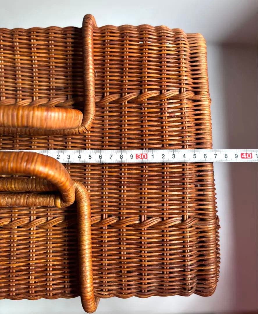 634 フランスアンティーク ピクニックバスケット パニエ 蚤の市購入 美品