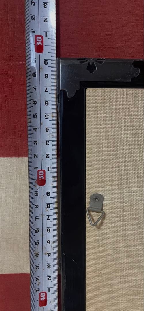 【金毘羅道中の図】直書き？かも。ガラスの無い麻生地額縁、74×59×2.1。