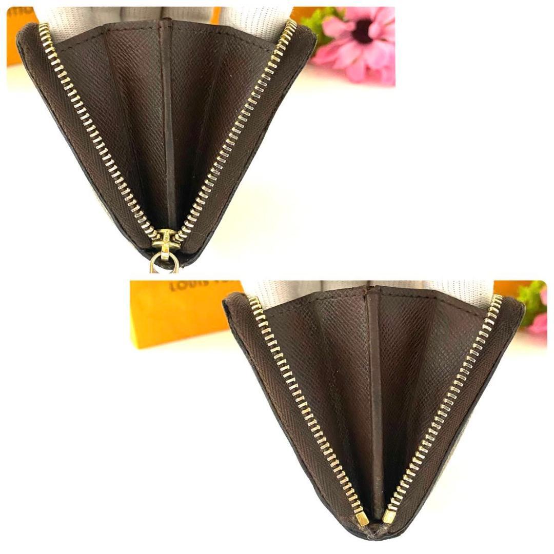 ルイ ヴィトン◎パース ラウンドファスナー ダミエ エベヌ ケース