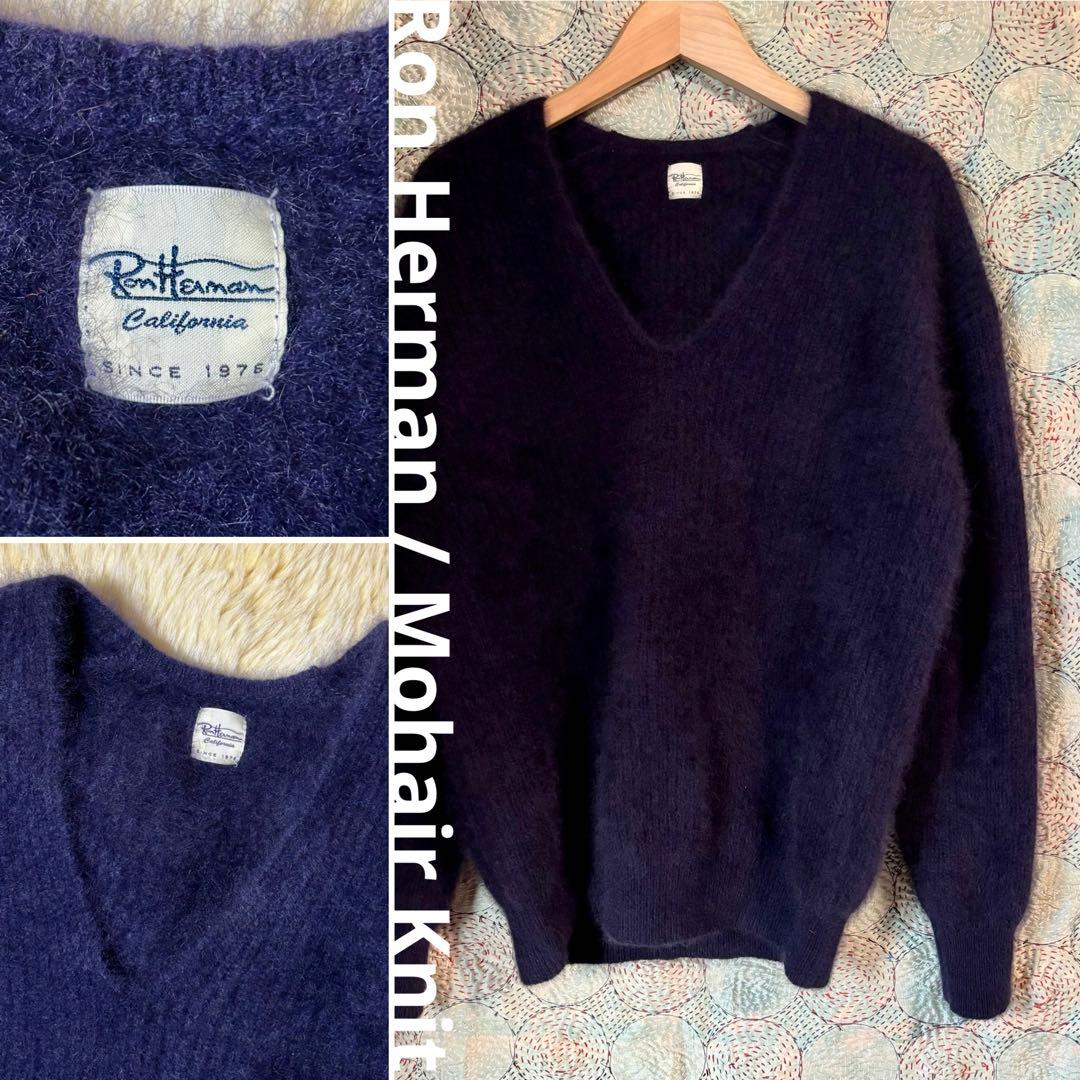 Ron Herman ロンハーマン】Vネックモヘアニット ネイビー 紺色 - メルカリ